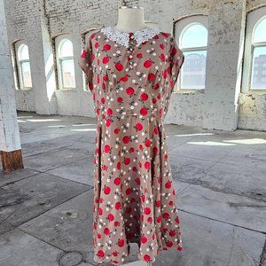 Hell Bunny Vixen Apple Blossom Dress 3XL